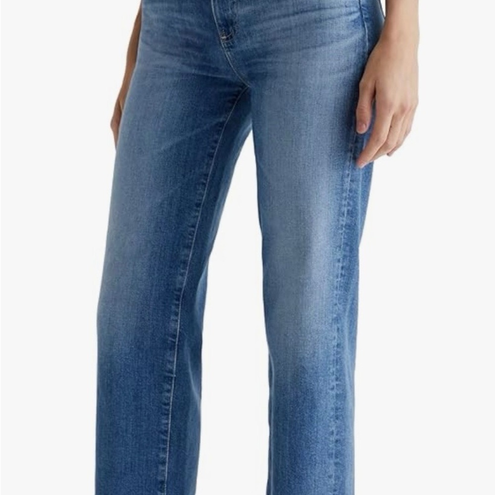 AG Adriano Goldschmied Women's Straight Leg Blue Jeans